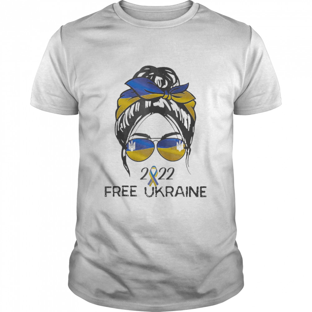 Ukrainian Flag Ukraine Pride Women Messy Bun 2022 Free Ukraine  Classic Men's T-shirt