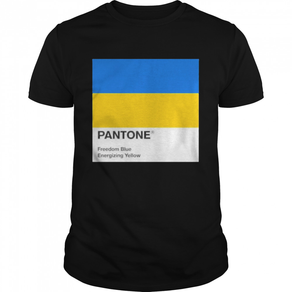 Ukraine pantone freedom blue energizing yellow shirt