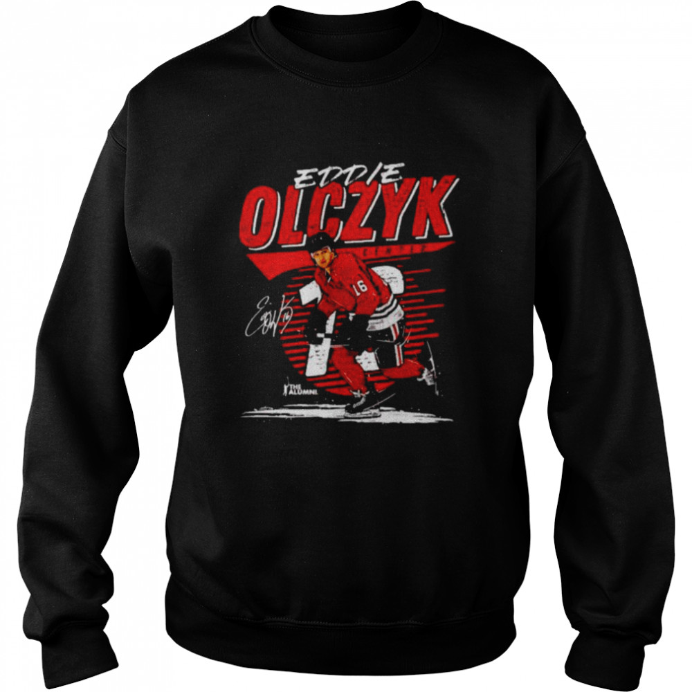 Chicago Blackhawks Eddie Olczyk center signature shirt Unisex Sweatshirt
