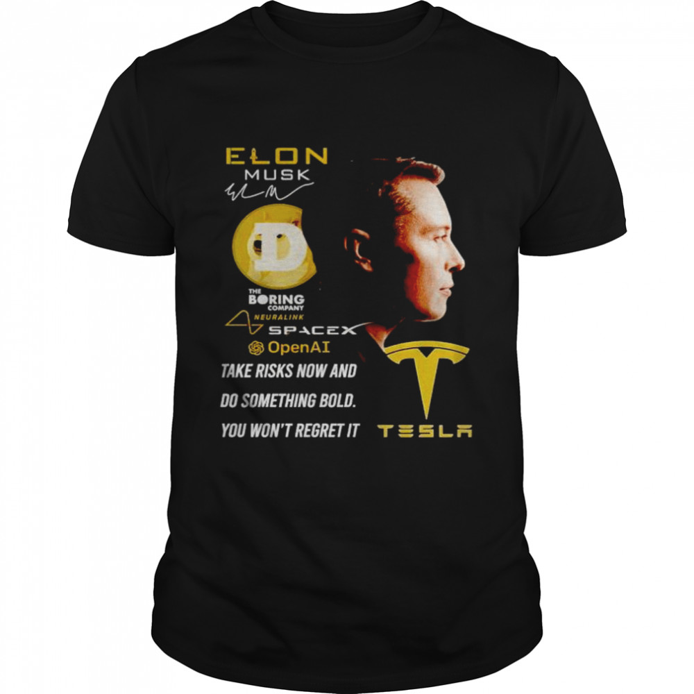 Elon Musk the boring spacex take risks now and do something bold shirt Classic Men's T-shirt