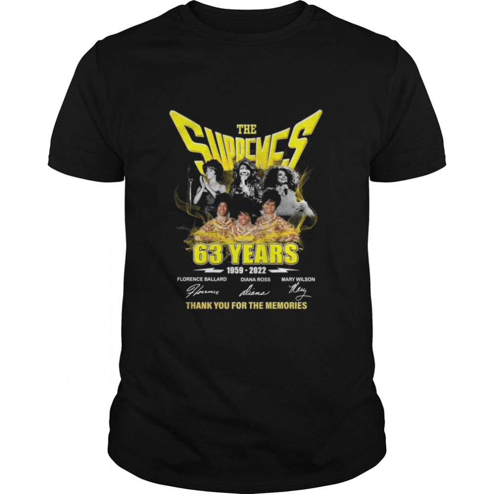 The Supremes 63 years 1959 2022 thank you for the memories signatures shirt Classic Men's T-shirt