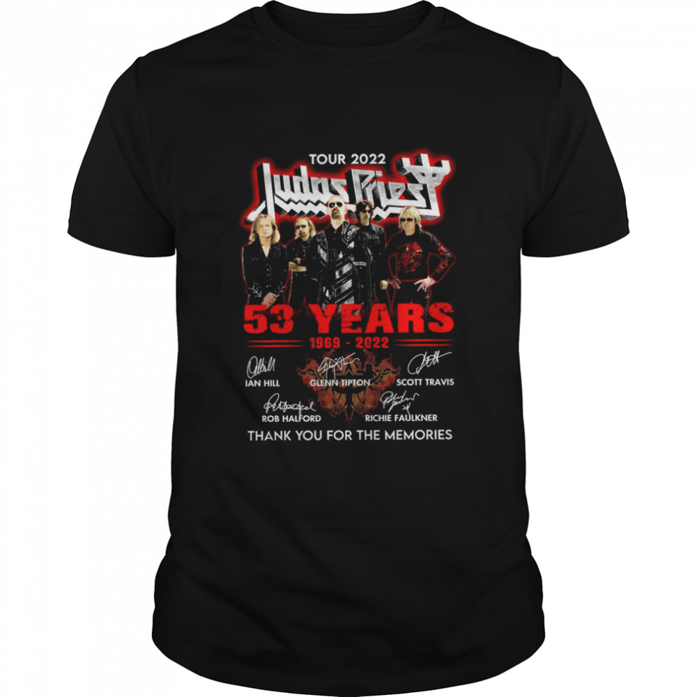Tour 2022 Judas Priest 53 years 1969 2022 signature shirt Classic Men's T-shirt