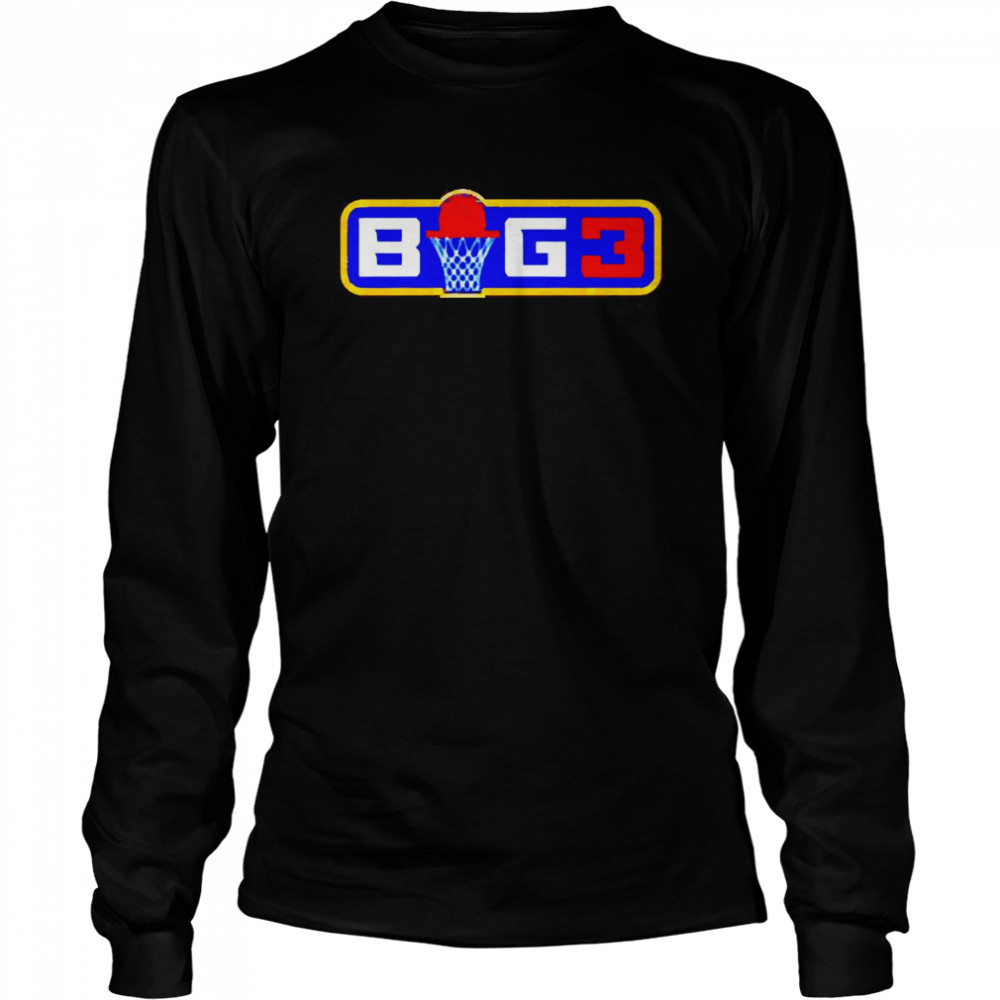 Basketball Big 3 Logo  Long Sleeved T-shirt