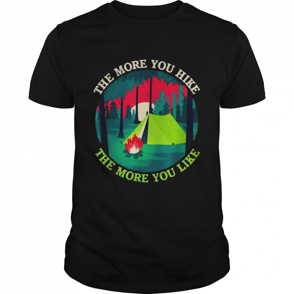 Outdoor Hiking Tent Graphic Camping In Mountains Or Nature shirt Classic Men's T-shirt