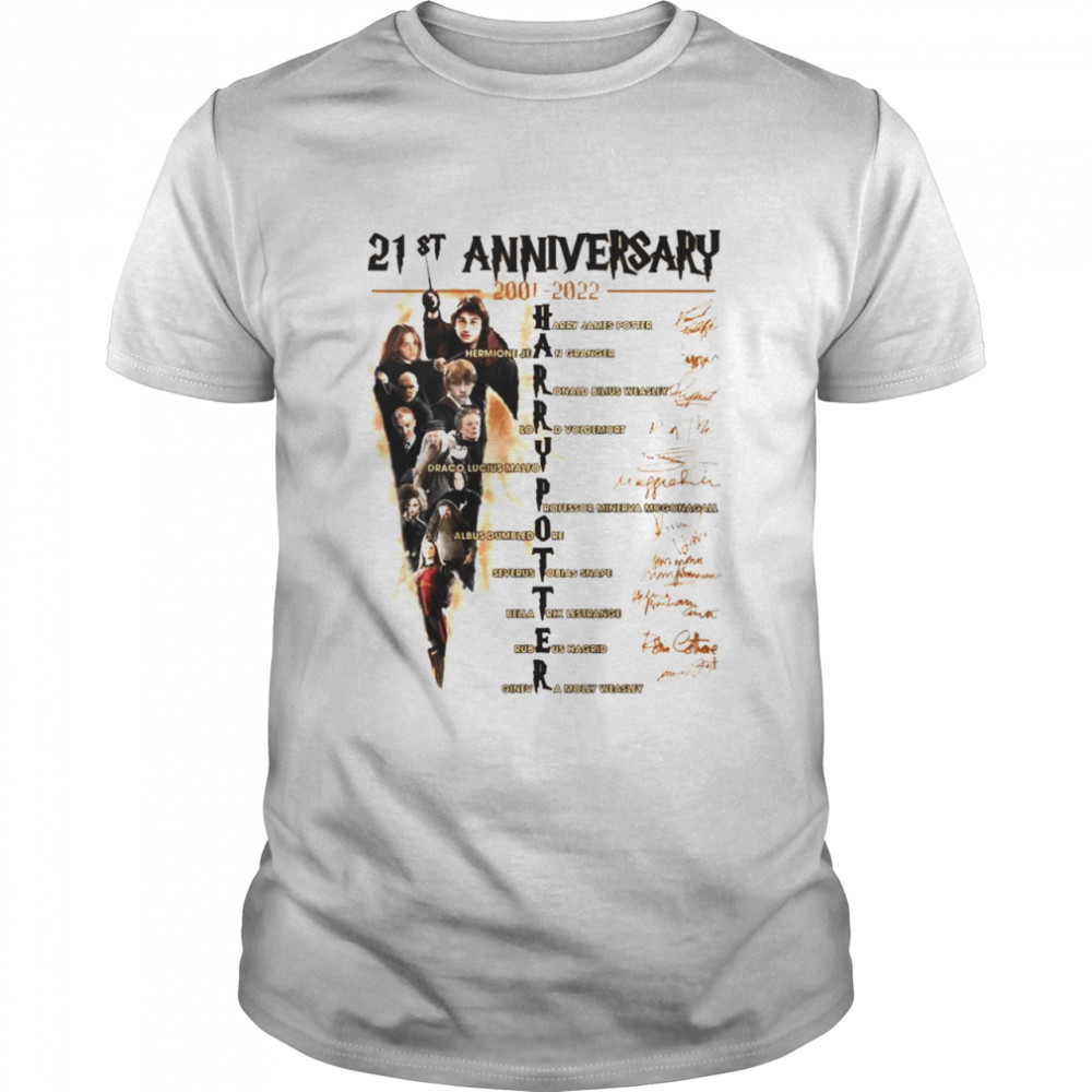 21st anniversary 2001 2022 Harry Potter signatures hot movie shirt Classic Men's T-shirt