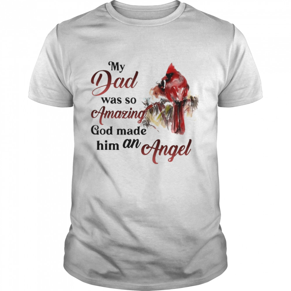 Red parrot my dad was so amazing God made him an Angel shirt Classic Men's T-shirt