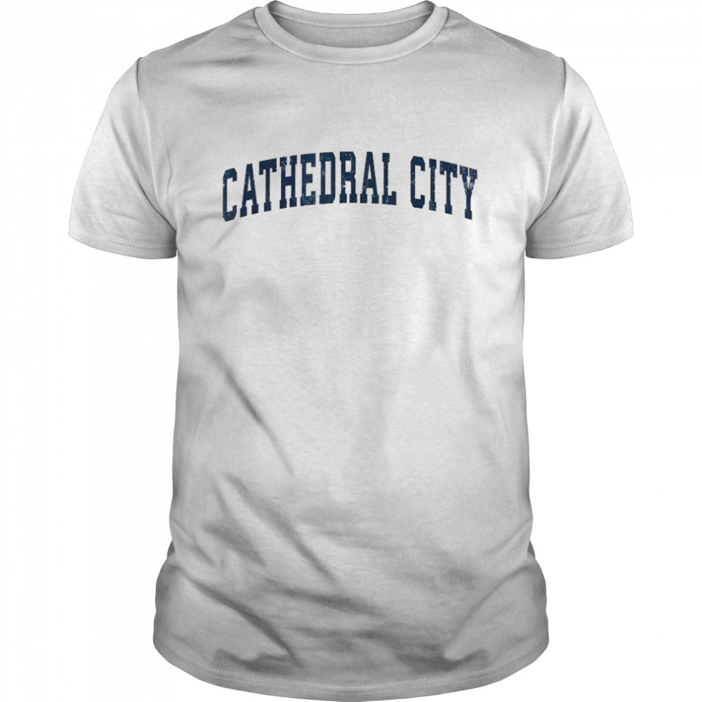 Cathedral City California CA Vintage Sports Design Navy Desi  Classic Men's T-shirt