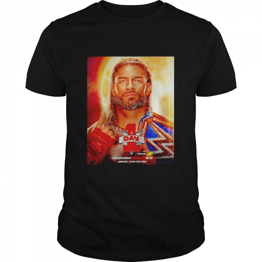 WWE Day 1 Roman Reigns poster shirt Classic Men's T-shirt