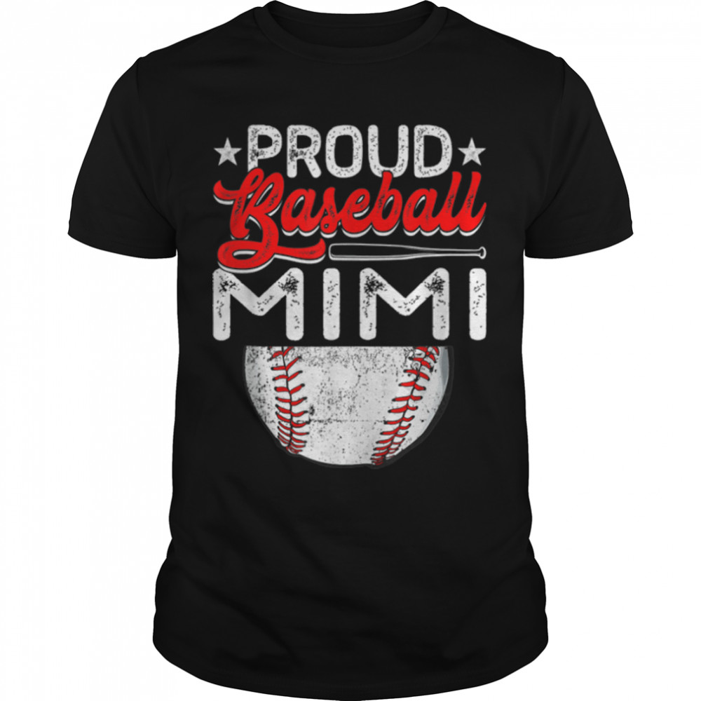 Proud Baseball Mimi Mother's Day Sport Lover Mama Mom T- B09W5PLHXH Classic Men's T-shirt