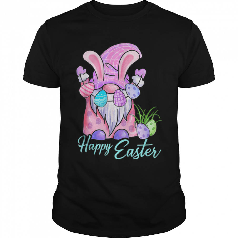 Happy Easter Day Easter Gnome Egg Hunting Basket Cute Rabbit T- B09W62WDMP Classic Men's T-shirt