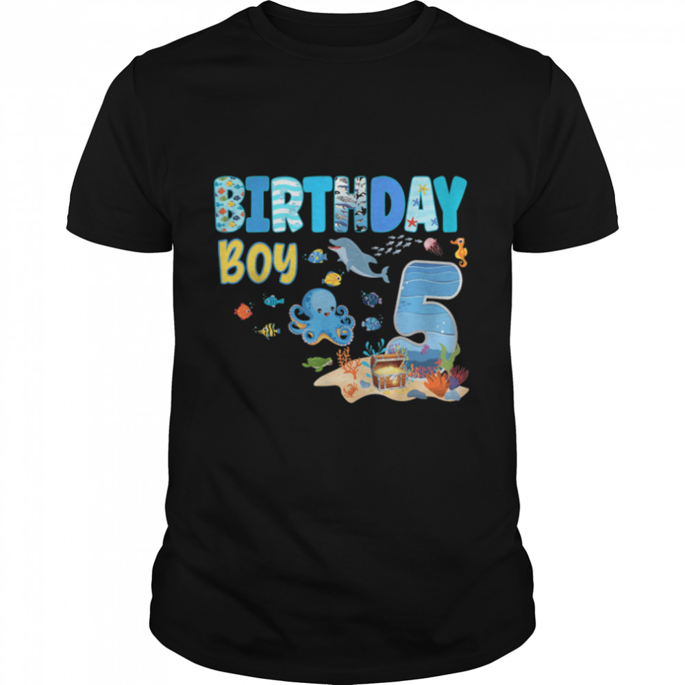Under The Sea Birthday Fish Aquarium Animals Party T- B09W8LPMNF Classic Men's T-shirt