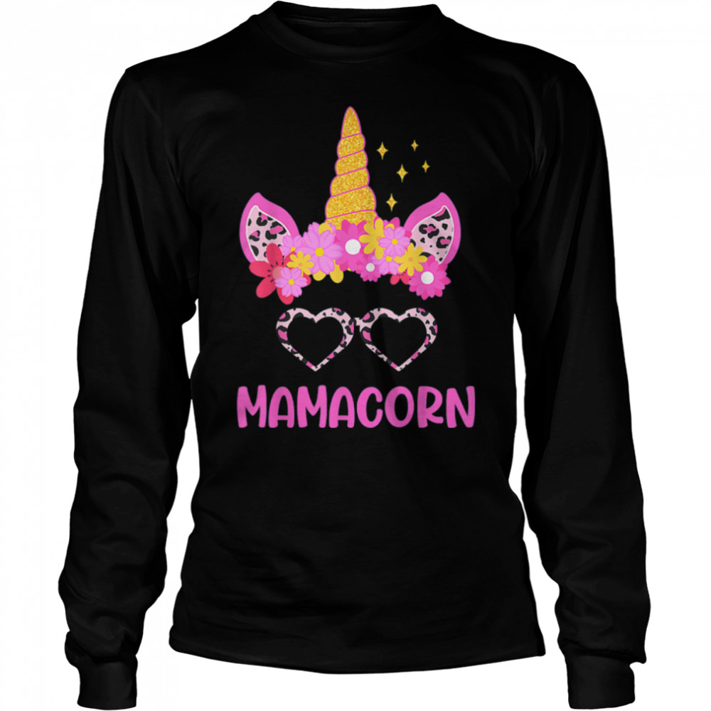 Womens Funny Costume Unicorn Mom Mother's Day Mamacorn T- B09W8WTM31 Long Sleeved T-shirt