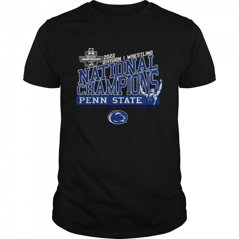 Penn State Nittany Lions Blue 84 2022 NCAA Wrestling National Champions T-shirt Classic Men's T-shirt