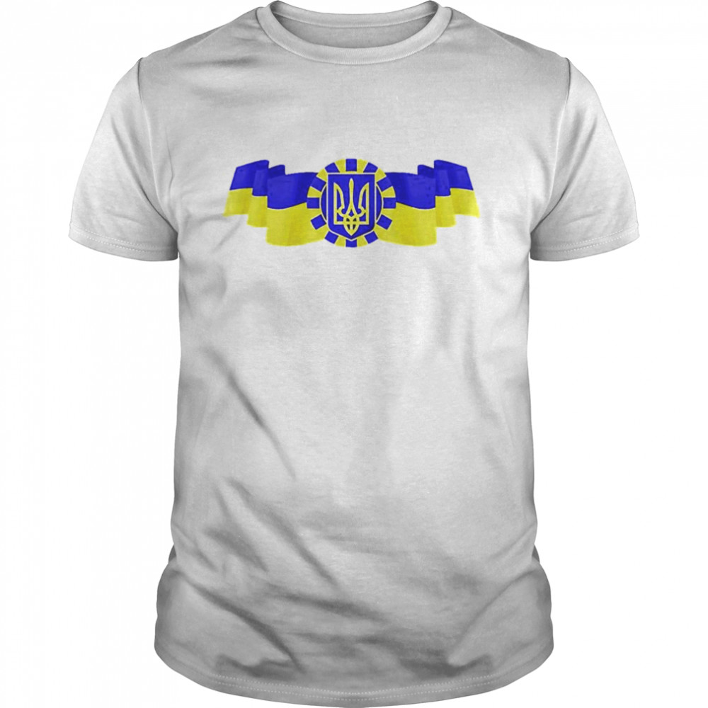 Ukrainian coat of arms and national flag shirt