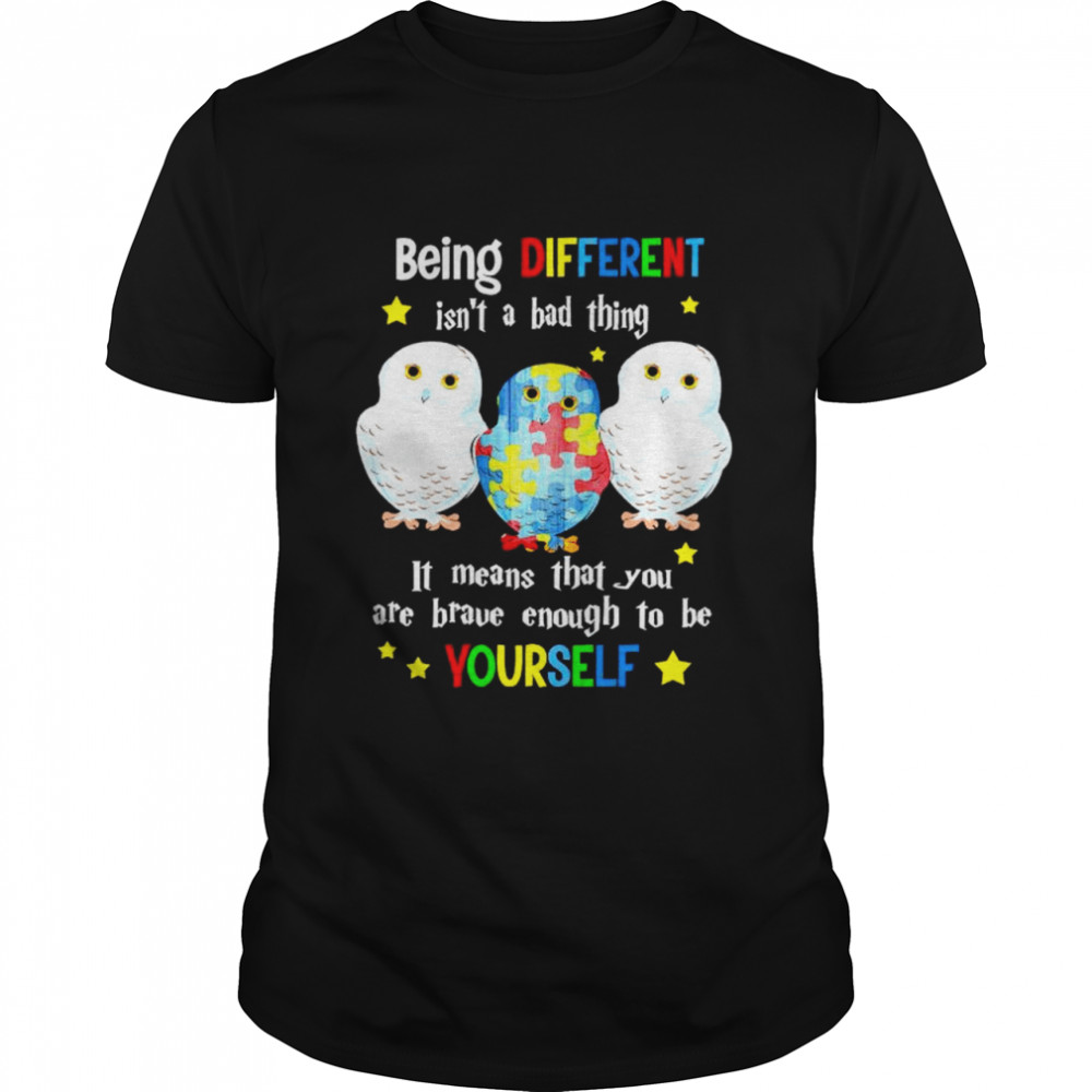 Autism bird being different isn’t a bad thing shirt Classic Men's T-shirt
