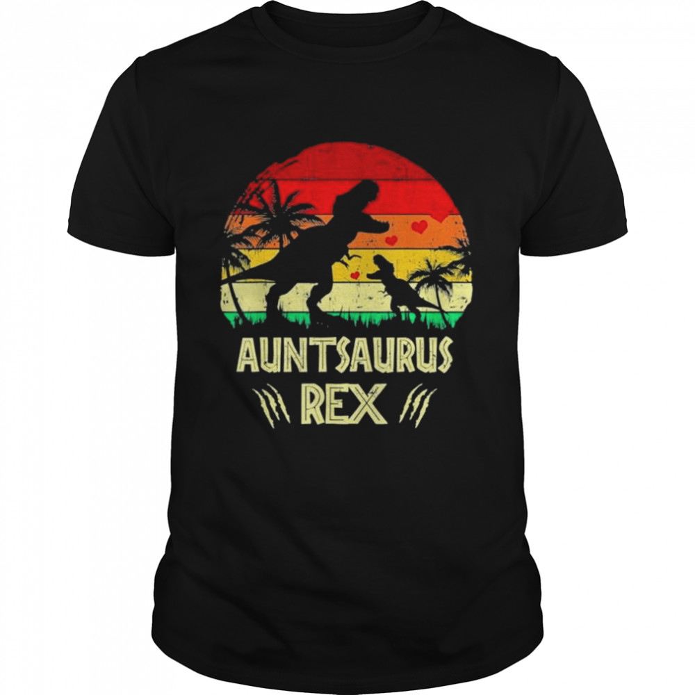 Vintage Auntsaurus Rex Dinosaur TRex Mothers Day shirt Classic Men's T-shirt