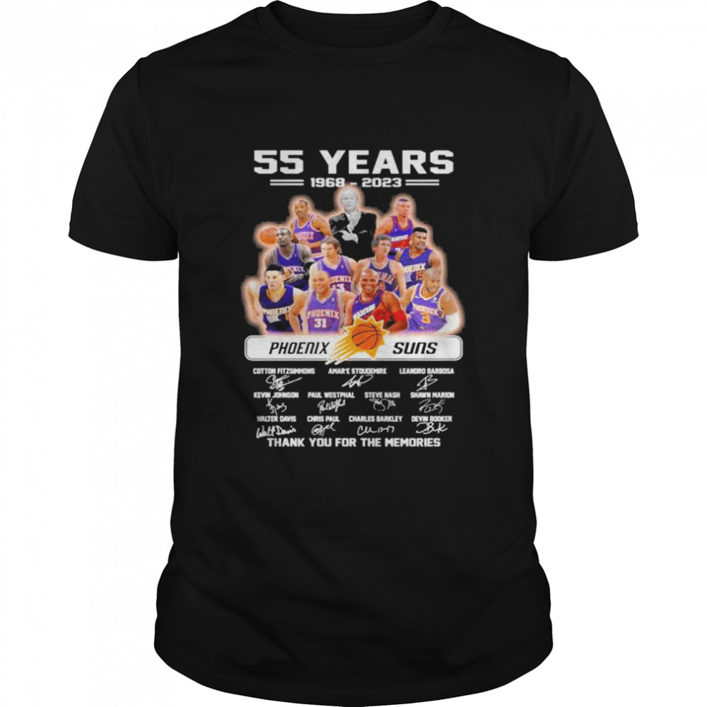 Phoenix Suns 55 years 1968 2023 thank you for the memories signatures shirt Classic Men's T-shirt