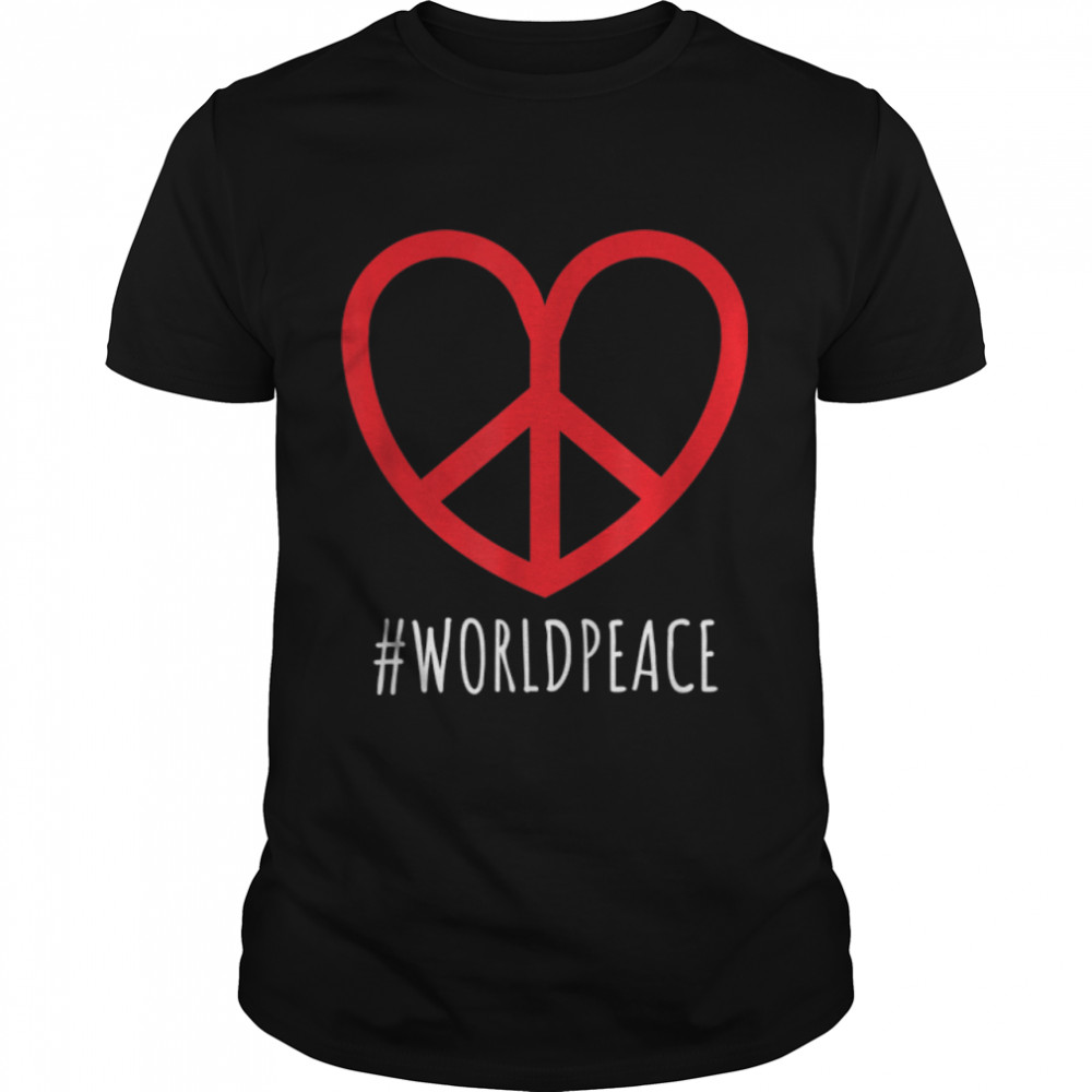 2022 Peace Global Peace International Unity Love Peace Sign T- B09WZN3HLC Classic Men's T-shirt