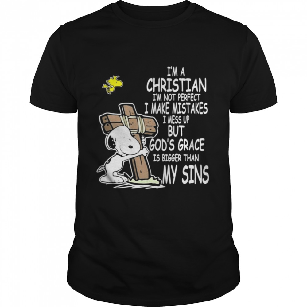 Snoopy I’m a christian I’m not perfect I make mistakes shirt