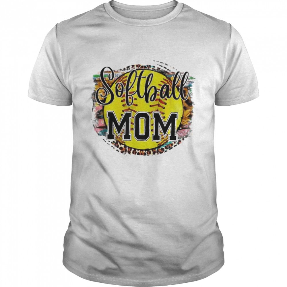 Baseball mom softball mom mothers day 2022 leopard sunflower shirt Classic Men's T-shirt