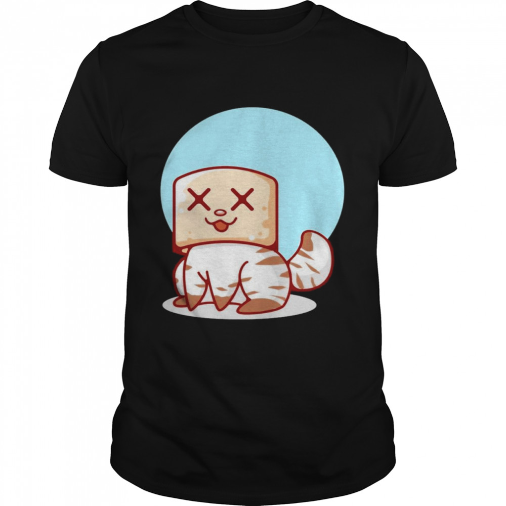 Little Cat Wearing a Marshmallow Mask Kitty Cats  Classic Men's T-shirt