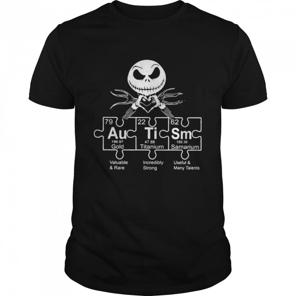 Jack Skellington Autism Gold Titanium Samarium valuable and rare incredibly strong shirt Classic Men's T-shirt