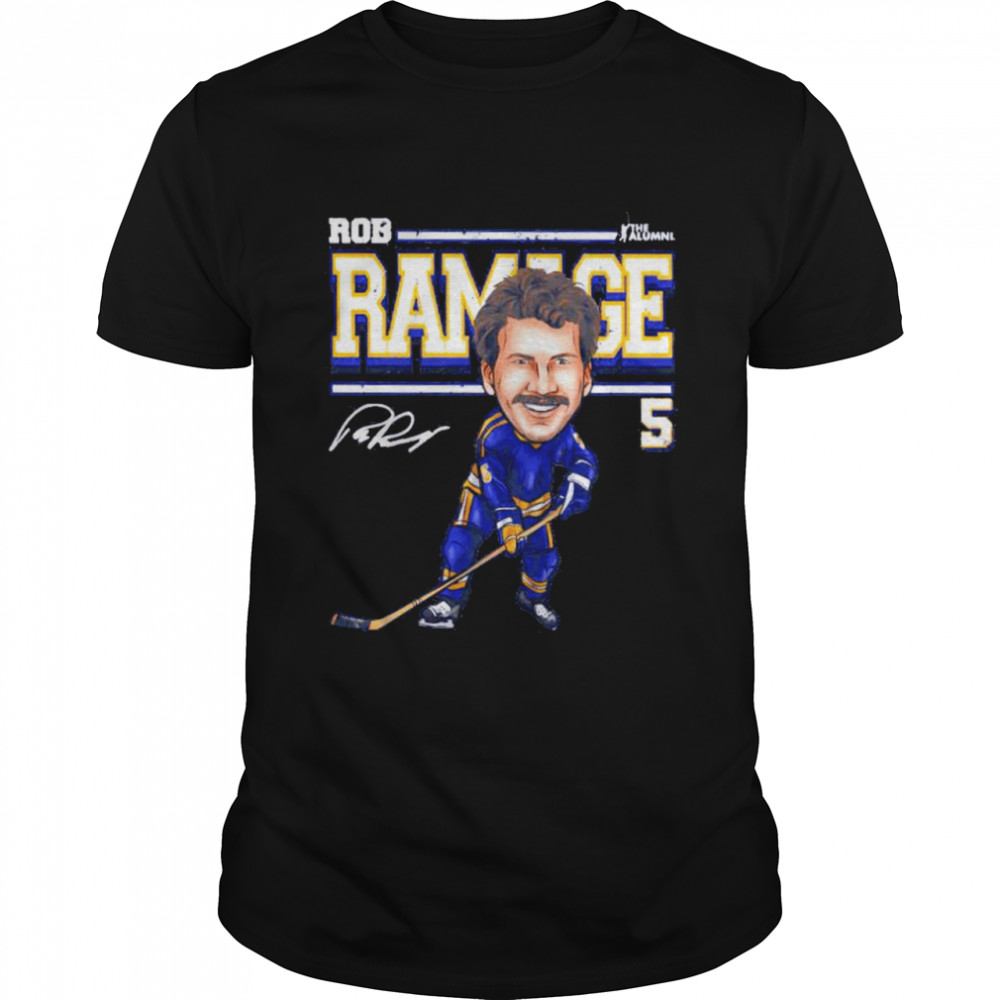 St. Louis Blues Rob Ramage cartoon signature shirt Classic Men's T-shirt