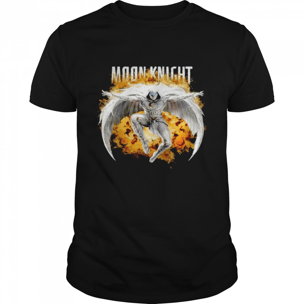Marvel Moon Knight Leaping Burst shirt Classic Men's T-shirt