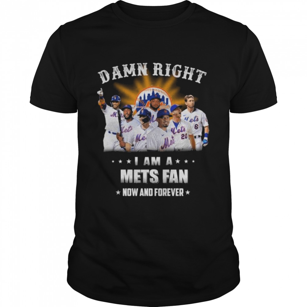 Damn right I am a New York Mets fan now and forever shirt Classic Men's T-shirt