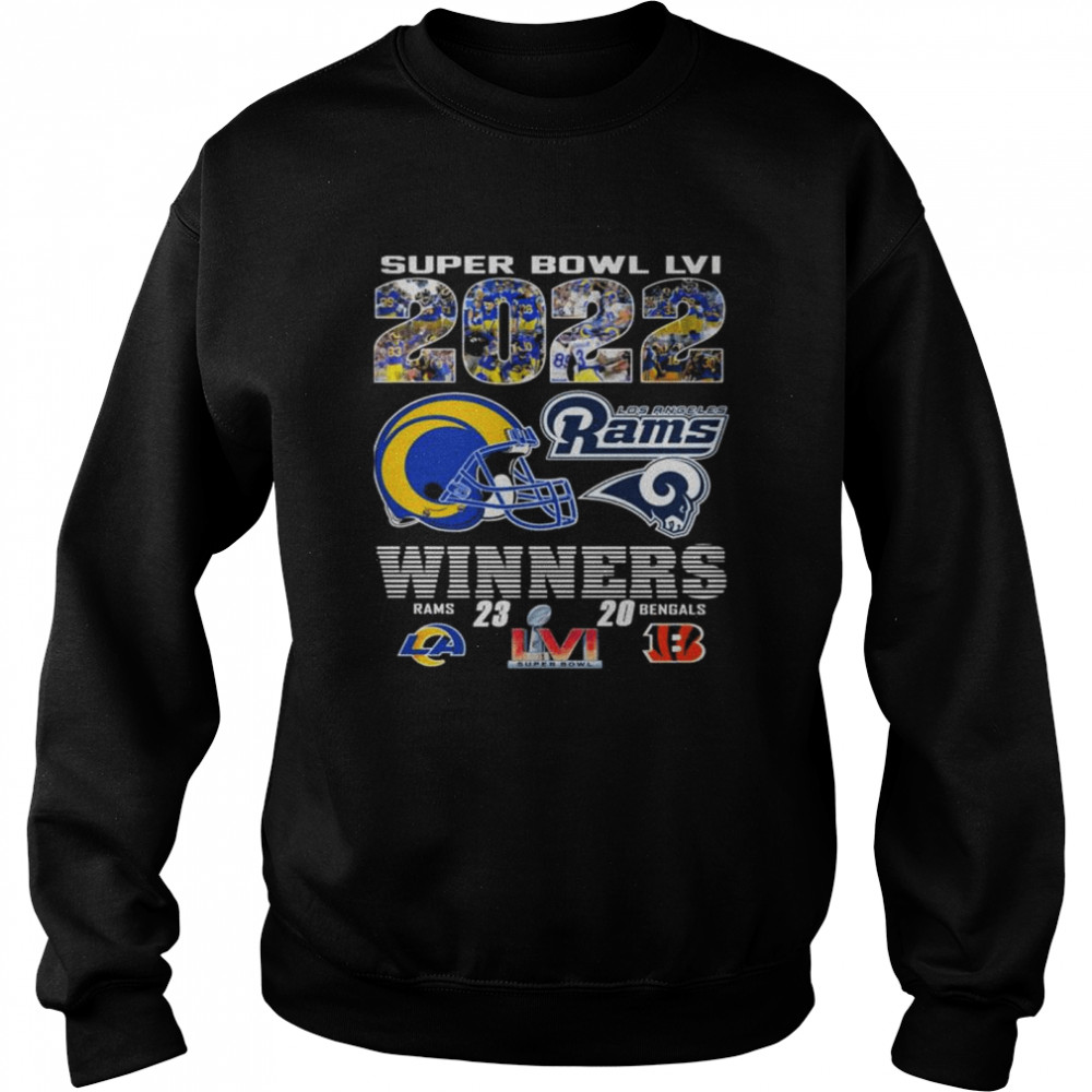 super bowl LVI Winners Los Angeles Rams and Cincinnati Bengals 2022 shirt Unisex Sweatshirt