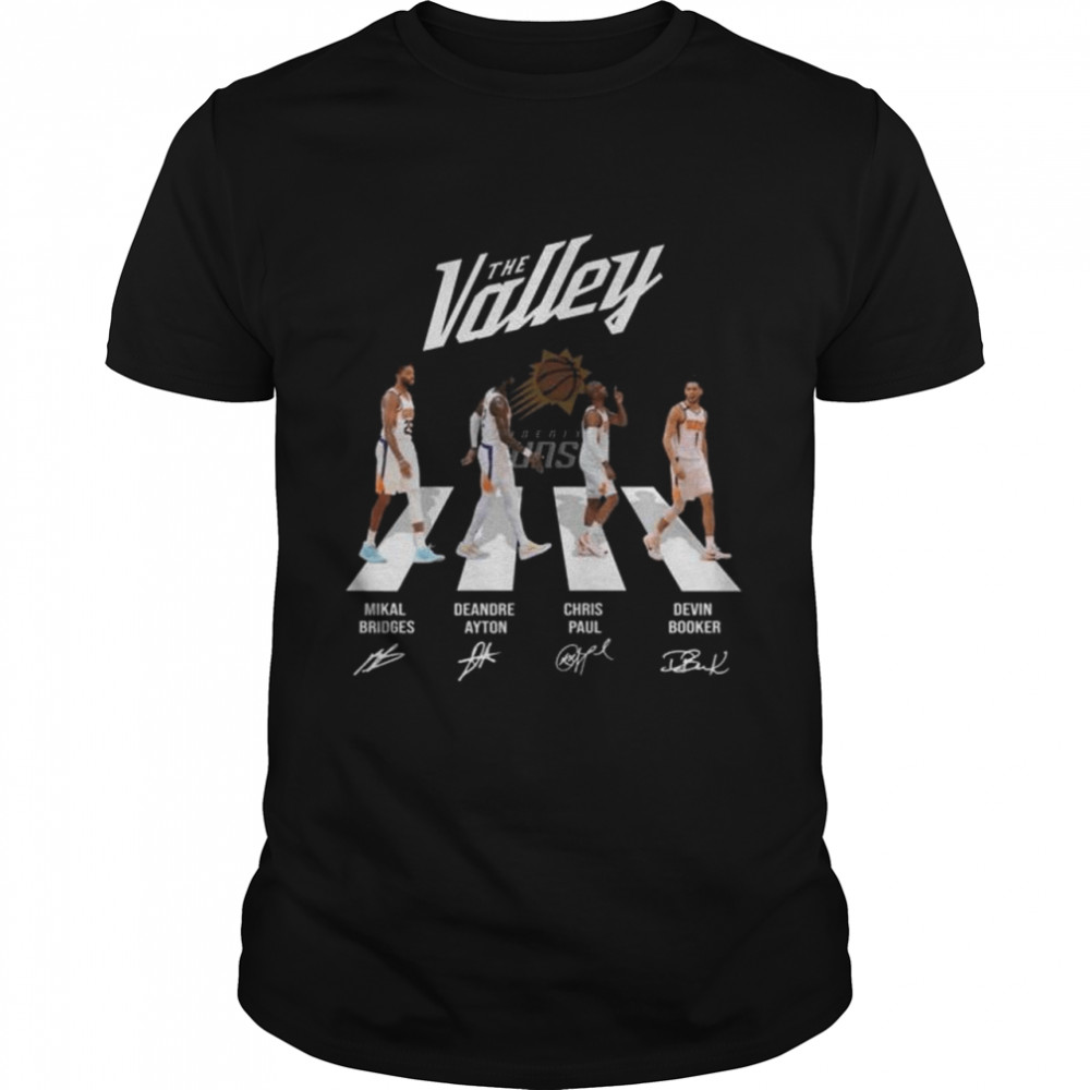 The Phoenix Suns Valley Abbey Road 2022 signatures shirt