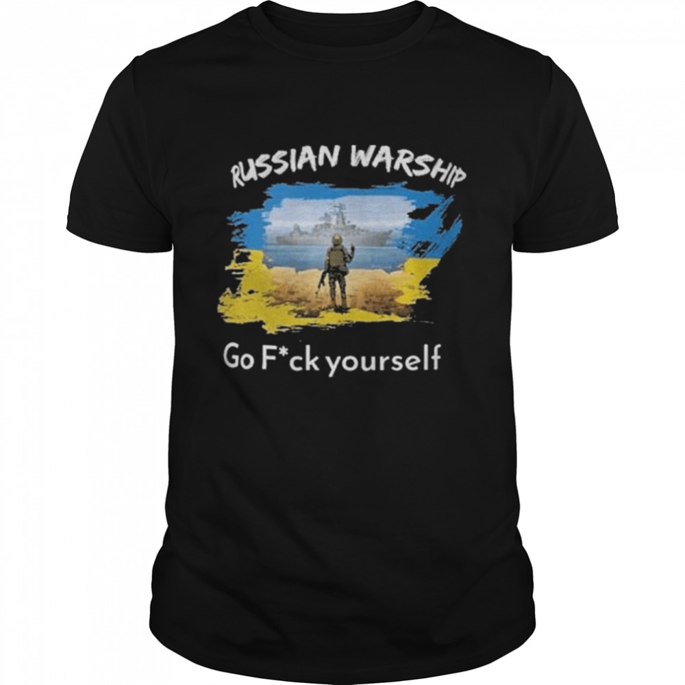 Russian warship go fuck yourself stamp flag shirt Classic Men's T-shirt