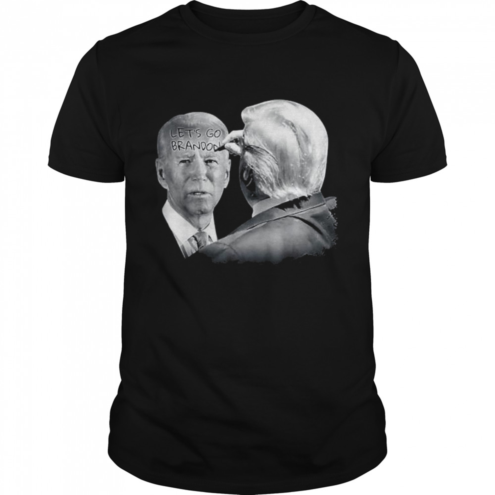 Let’s go brandon Trump writes on biden’s forehead 2024 shirt Classic Men's T-shirt