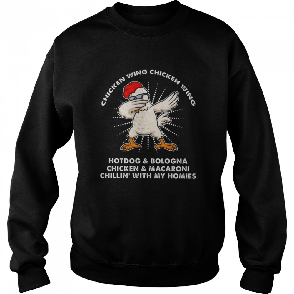 Dabbing Chicken wing Chicken wing hotdog and Bologna shirt Unisex Sweatshirt