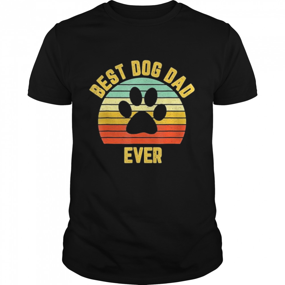 vintage dog dad cool father’s day shirt Classic Men's T-shirt