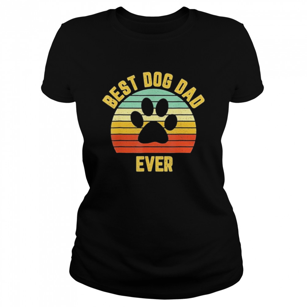 vintage dog dad cool father’s day shirt Classic Women's T-shirt