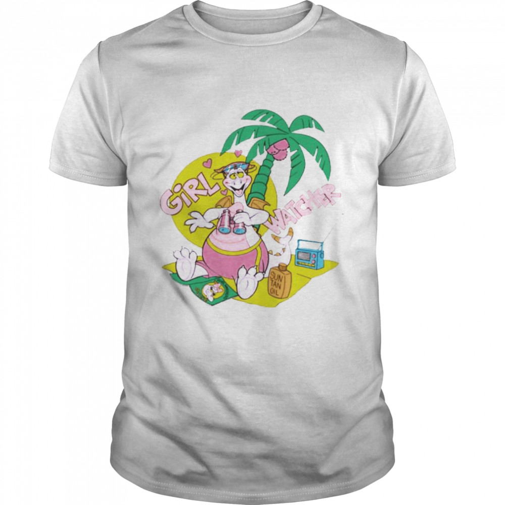 bunny Girl Watcher Sun Tan Oil shirt Classic Men's T-shirt