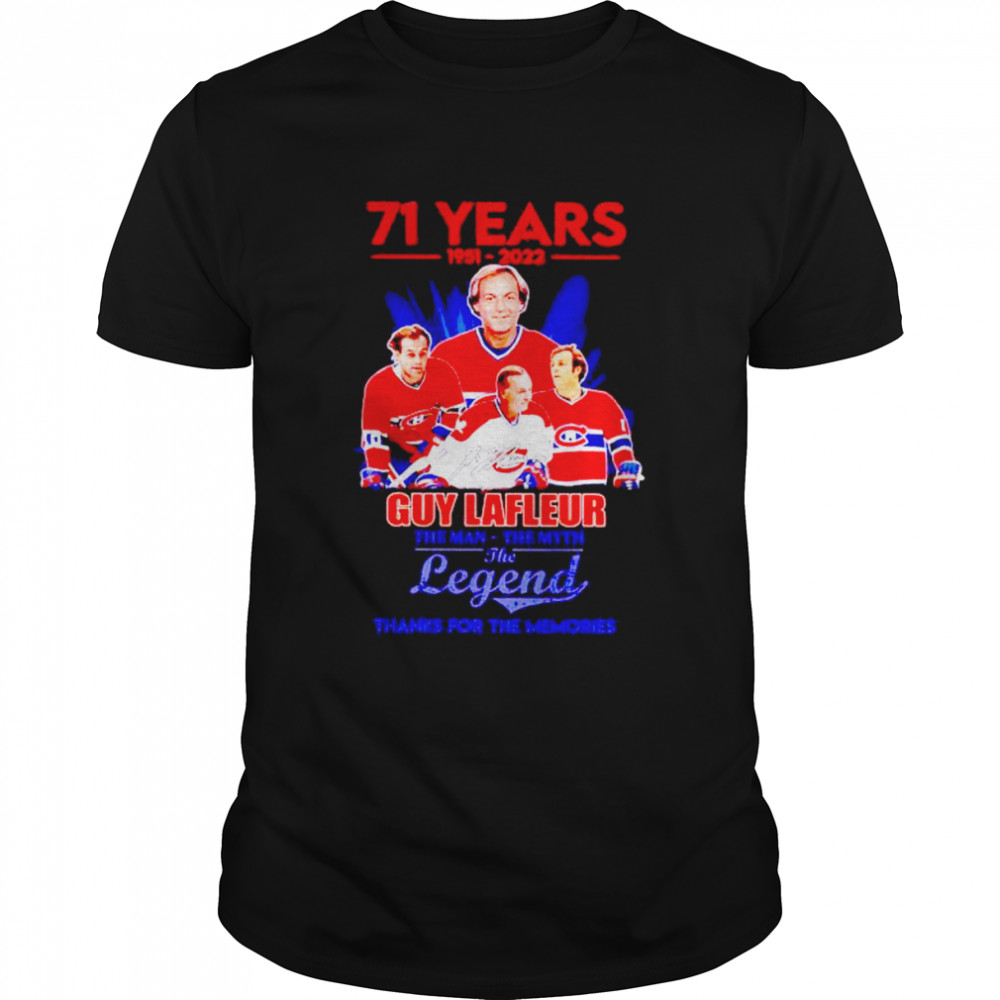 71 years 1951 2022 Guy Lafleur the man the myth the legend shirt Classic Men's T-shirt