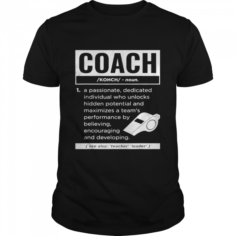 Coach definition sport games trainer coaching shirt Classic Men's T-shirt