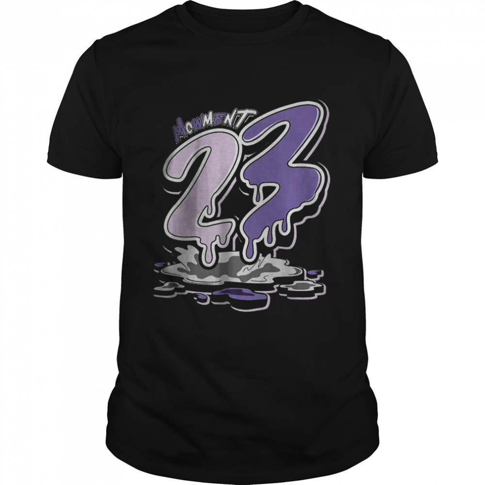 Tee To Match JD 11 Low Pure Violet Dripping Number 23 T- Classic Men's T-shirt