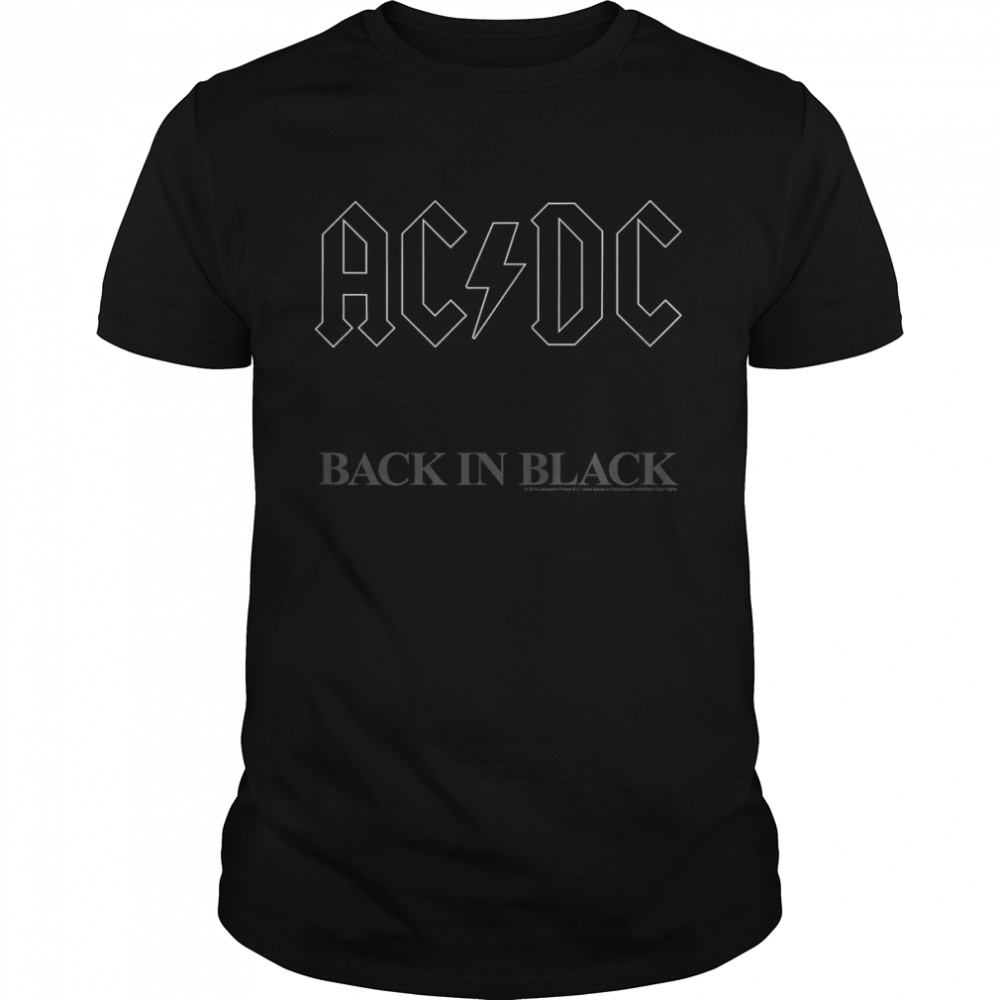 ACDC - Back in Black Album Artwork T-Shirt