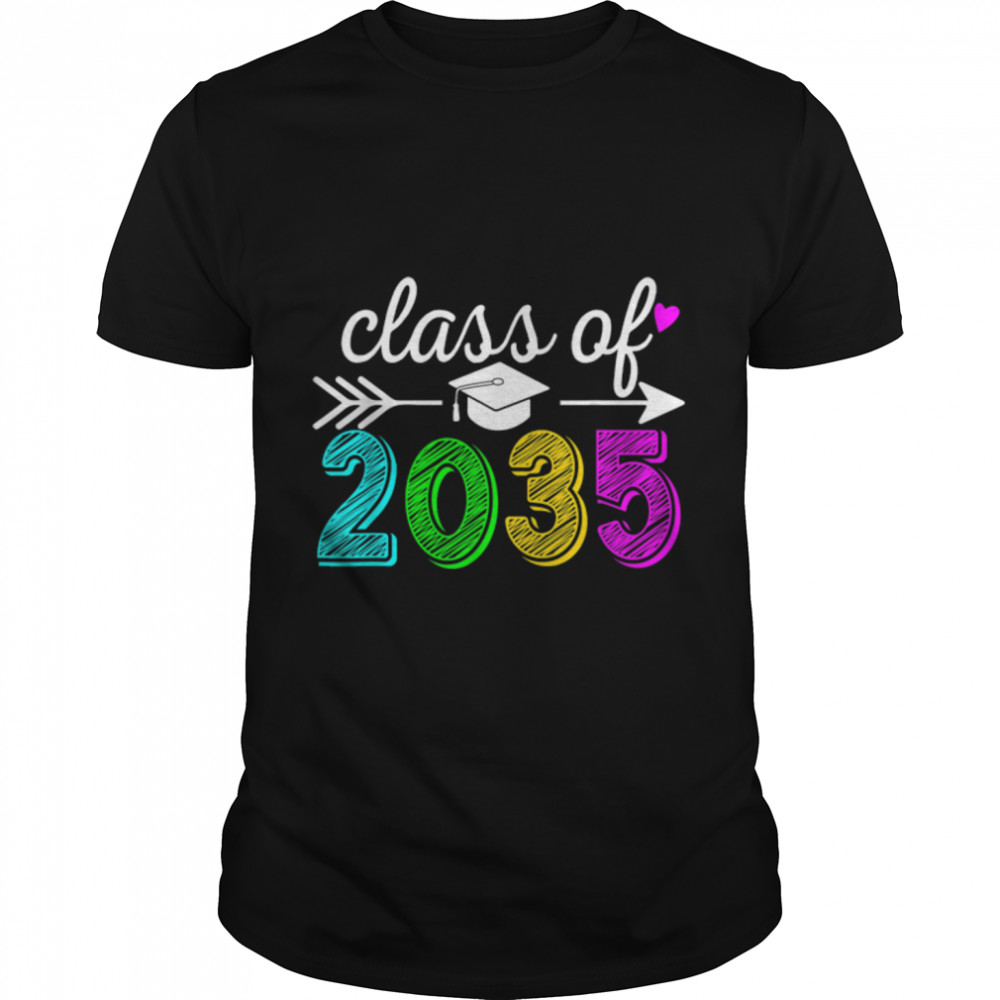 Hello Pre School Back To School Class Of 2035 Grow With Me T- B0B1BCJYTS Classic Men's T-shirt