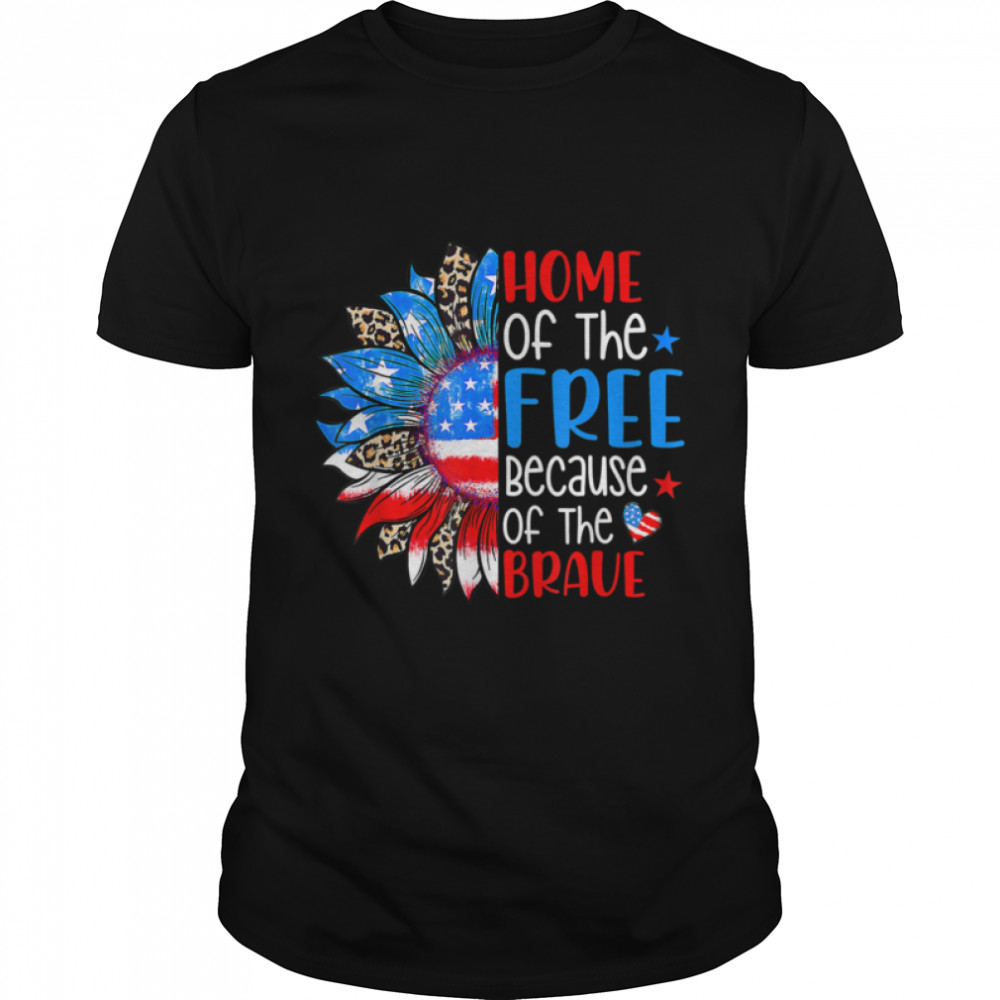 Home Of The Free Veterans 4th Of July Women Wife Patriotic T- B0B1DWNT45 Classic Men's T-shirt