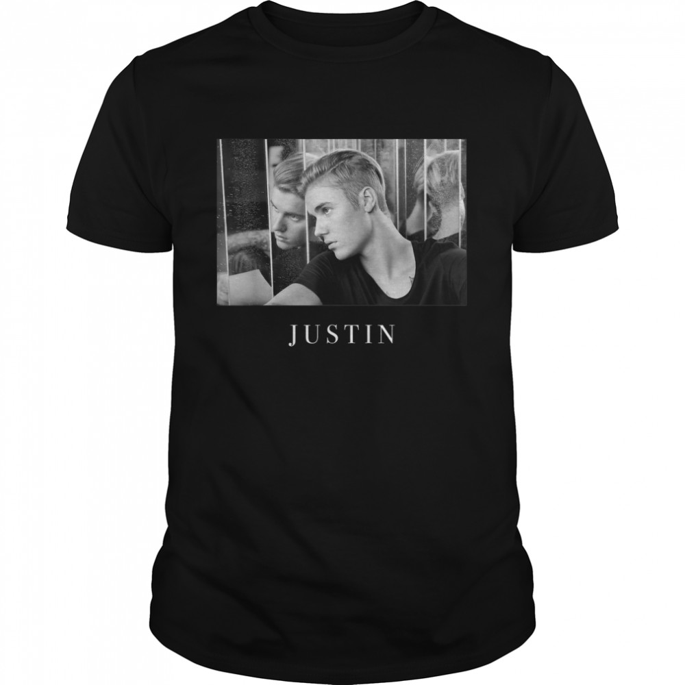 Justin Bieber Reflection Photo B&W T-Shirt