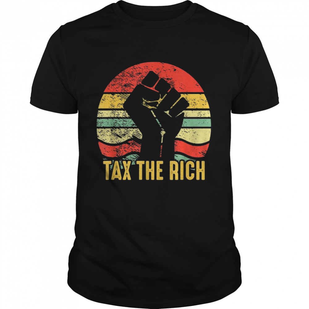 AOC Tax The Rich Retro Vintage AntiCapitalist Political  Classic Men's T-shirt