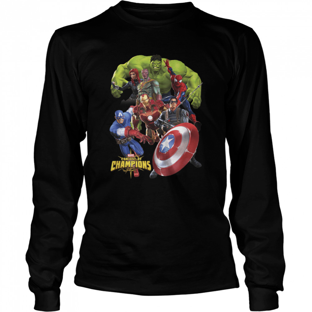 Marvel Contest of Champions Team Avengers T- Long Sleeved T-shirt