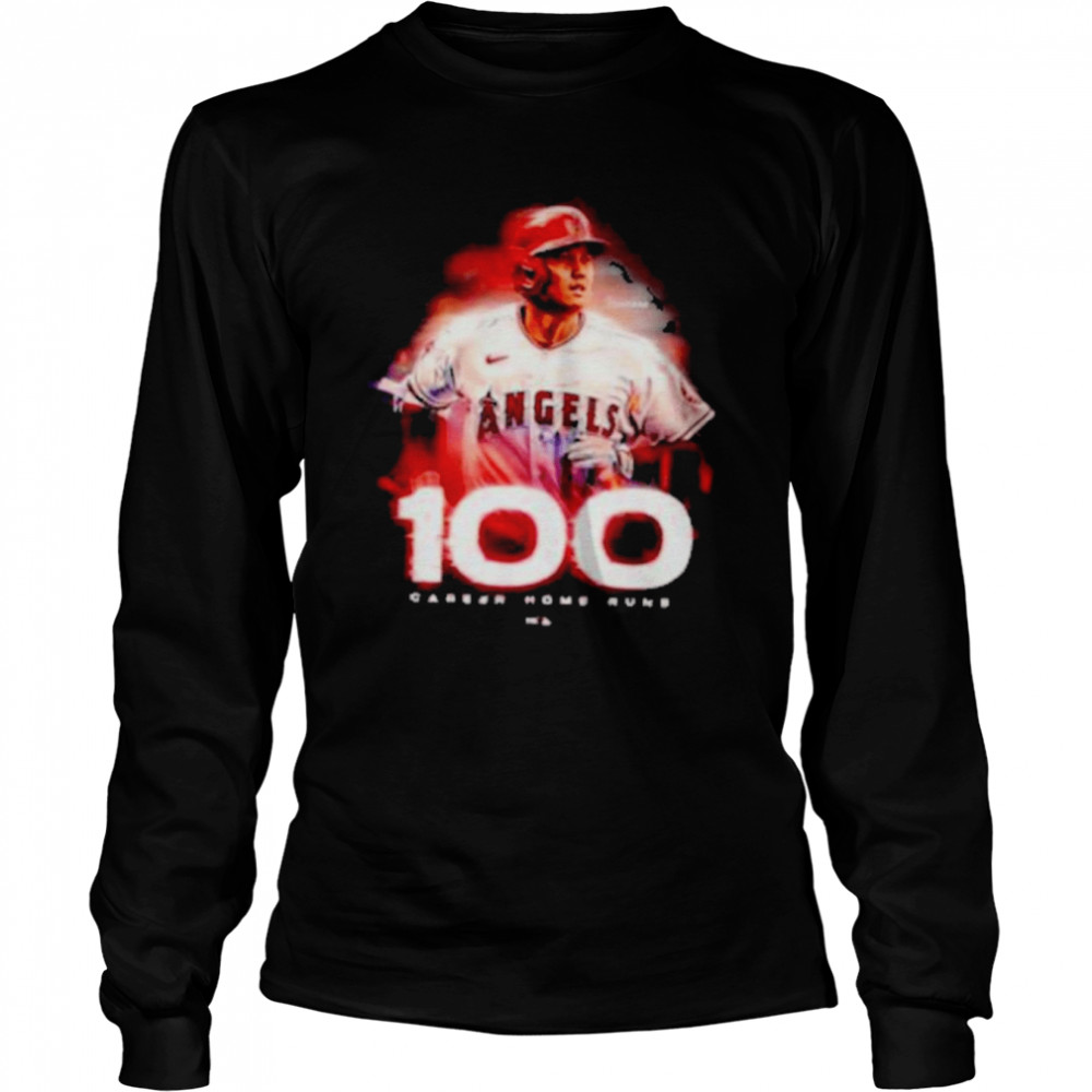 Congratulations Shohei Ohtani 100 Career Home Runs MLB Long Sleeved T-shirt
