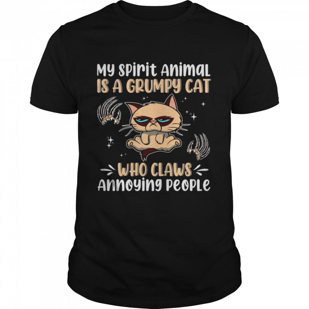 My Spirit Animal Is A Grumpy Cat  Classic Men's T-shirt