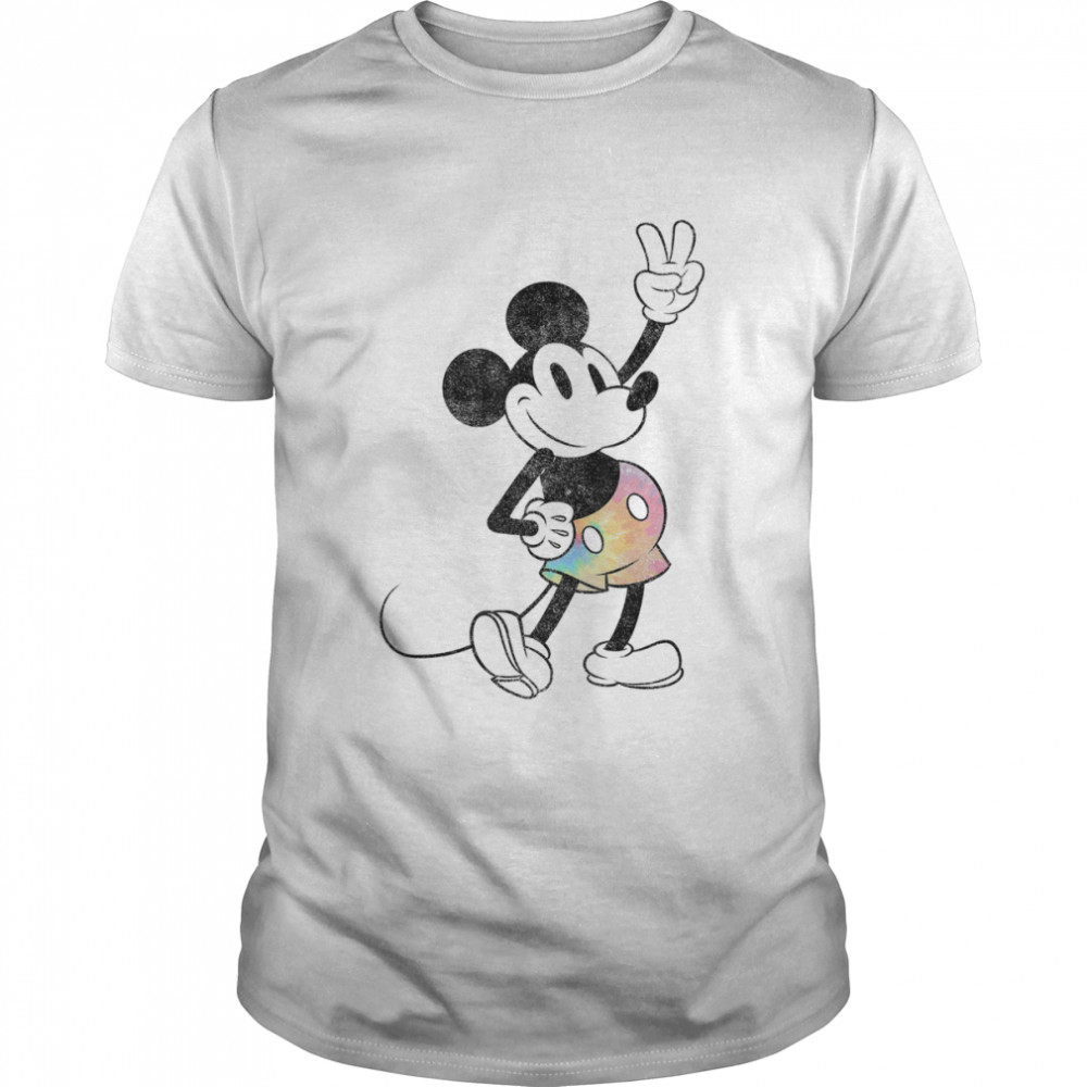 Disney Mickey And Friends Mickey Tie Dye Shorts T- Classic Men's T-shirt
