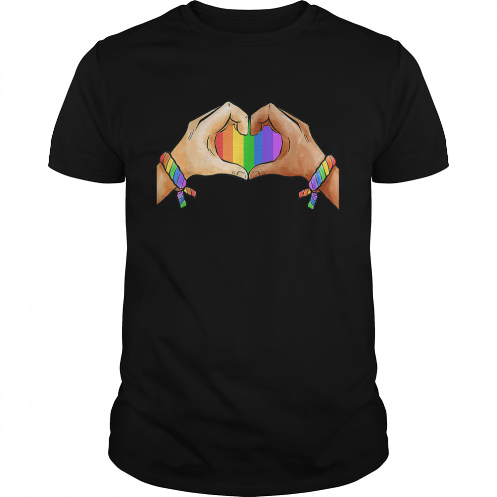 Gay Pride Clothing LGBT Rainbow Flag Heart Unity T- Classic Men's T-shirt